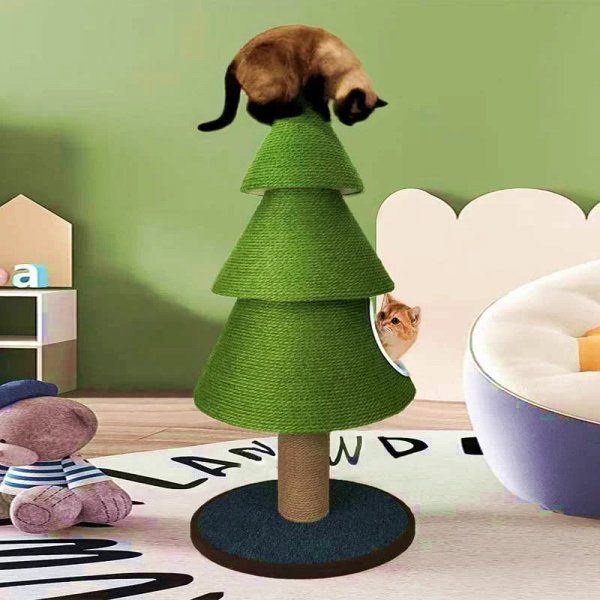 Cat Scratching Post Cat Christmas Pine Tree