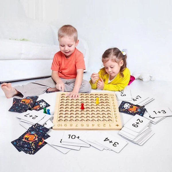 Wooden Montessori Multiplication Board Game