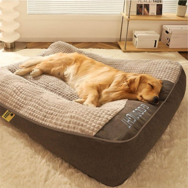 Large Thick Scratch-resistant Spine Protection Dog Cushion Bed