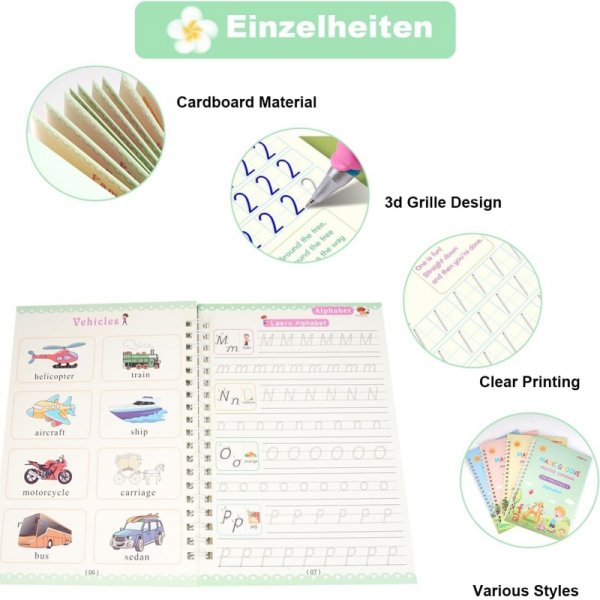 💖Last Day - 80% Off 🔥Magical Handwriting Reusable Book (1 Set Of 4 Books)