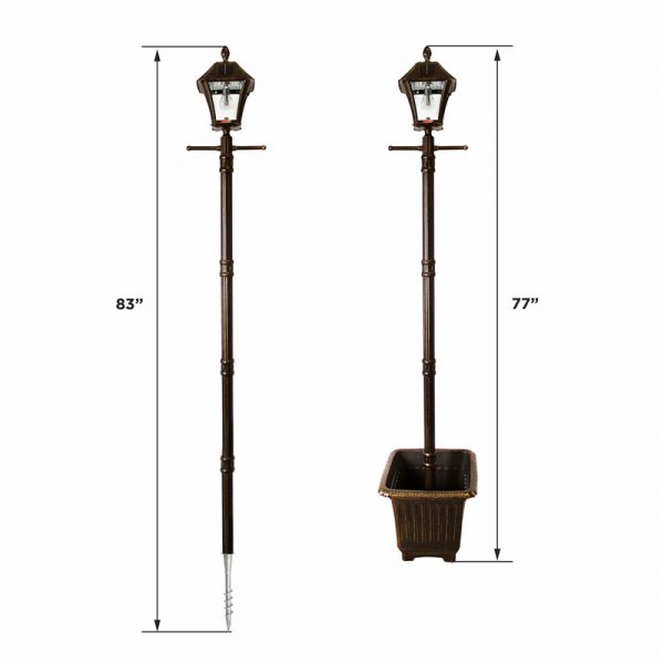 💝Soon to be sold out!!💝Last Day For Clearance,Buy 1 Get 1 Free ✨ 75.5"Tall Solar Lamp Post with Planter & Stake