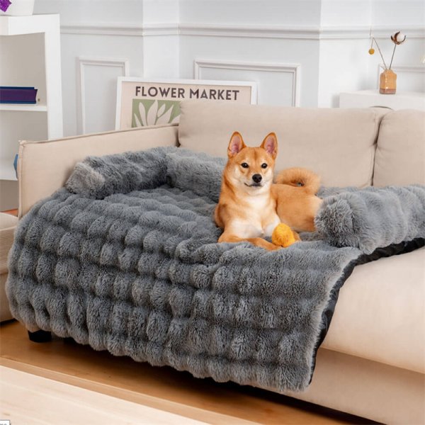 Fluffy Fuzzy Calming Dog Bed Sofa Protector Pet Mat