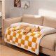 Free Shipping-Cream Square Plaid Cozy Dog Mat Furniture Protector Cover