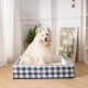 Festive Classic Tartan Cozy Dog Anti-Anxiety Calming Bed